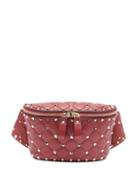 Matchesfashion.com Valentino - Rockstud Spike Quilted Leather Belt Bag - Womens - Burgundy