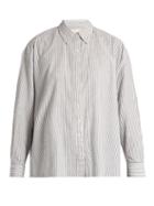 The Great The Slouchy Striped Cotton Shirt