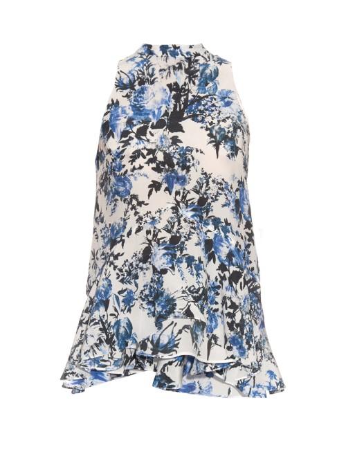 Erdem Rosa Blue Hill Garden-print Top