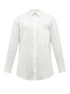 Y-3 - Point-collar Zip-pocket Cotton-blend Poplin Shirt - Mens - White