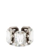 Matchesfashion.com Saint Laurent - Glass Crystal Embellished Metal Bracelet - Womens - Crystal