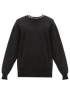Matchesfashion.com Acne Studios - Logo-jacquard Jersey Sweatshirt - Mens - Black