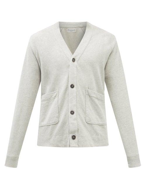 Officine Gnrale - Nelson V-neck Cotton Cardigan - Mens - Grey