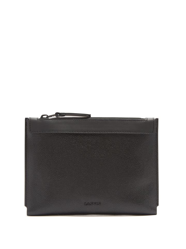 Lanvin Logo-plaque Leather Pouch