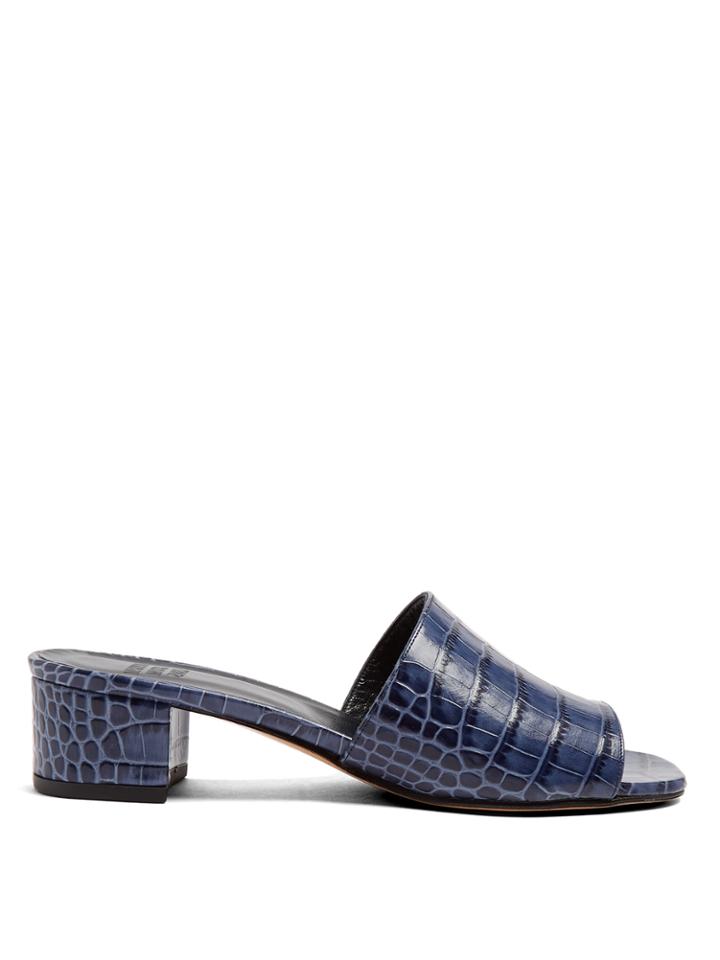 Maryam Nassir Zadeh Sophie Crocodile-effect Leather Sandals