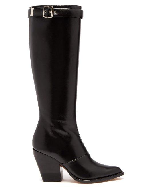 Matchesfashion.com Chlo - Knee High Leather Boots - Womens - Black