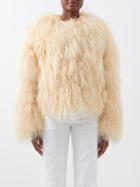 Raey - Mongolian Shearling Cropped Jacket - Womens - Yellow