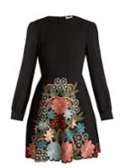 Redvalentino Floral Macram-embroidered Crepe Dress