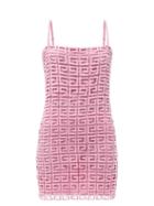 Ladies Rtw Givenchy - 4g Wool-blend Guipure-lace Mini Shift Dress - Womens - Pink