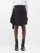 Alexander Mcqueen - Deconstructed Wool Mini Skirt - Womens - Black