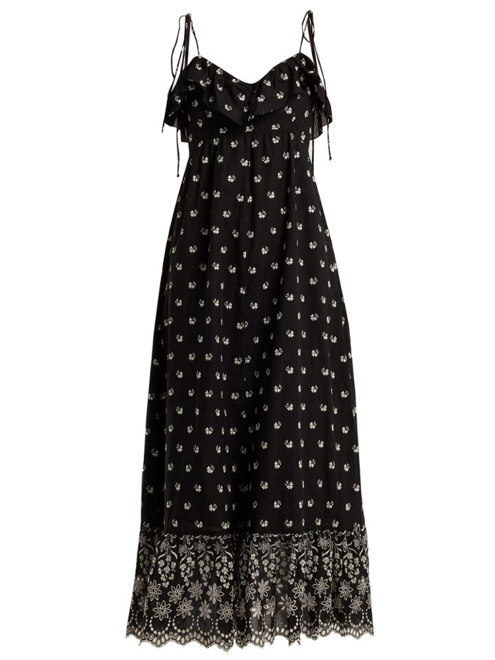 Athena Procopiou Moonbeams Floral-embroidered Dress