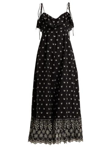 Athena Procopiou Moonbeams Floral-embroidered Dress