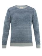 Faherty Crew-neck Striped Cotton Sweater