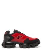 Matchesfashion.com Prada - Cloudbust Thunder Knit And Rubber Trainers - Mens - Black Red