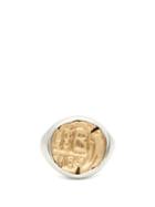 Matchesfashion.com M Cohen - Engraved-coin Sterling-silver Signet Ring - Mens - Silver