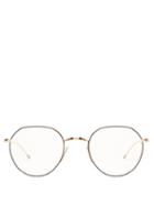 Matchesfashion.com Thom Browne - Round Metal Glasses - Mens - Gold Multi