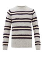 Matchesfashion.com Howlin' - Isle Of Magic Striped Wool Sweater - Mens - Grey Multi