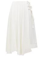 Matchesfashion.com Proenza Schouler - Asymmetric Pleated Skirt - Womens - White