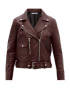 Matchesfashion.com Acne Studios - New Merlyn Leather Biker Jacket - Womens - Brown