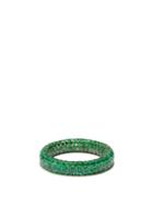 Ladies Fine Jewellery Shay - Emerald & 18kt Black-gold Ring - Womens - Green Multi