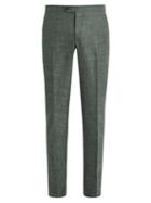 Matchesfashion.com Thom Sweeney - Wool Blend Tailored Trousers - Mens - Green