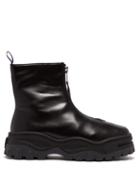 Matchesfashion.com Eytys - Raven Leather Zip Front Boots - Mens - Black
