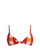Matchesfashion.com Mara Hoffman - Carla Dejeuer Print Knot Front Bikini Top - Womens - Orange Multi