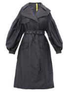 Matchesfashion.com 4 Moncler Simone Rocha - Dinah Balloon Sleeve Quilted Lining Coat - Womens - Navy