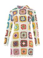 Matchesfashion.com Ashish - High Neck Sequinned Mini Dress - Womens - White Multi
