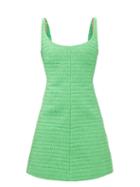 Emilia Wickstead - Taiga Scoop-neck Cotton-blend Cloqu Dress - Womens - Green