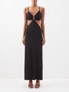 Christopher Esber - Crystal Cutout Maxi Dress - Womens - Black