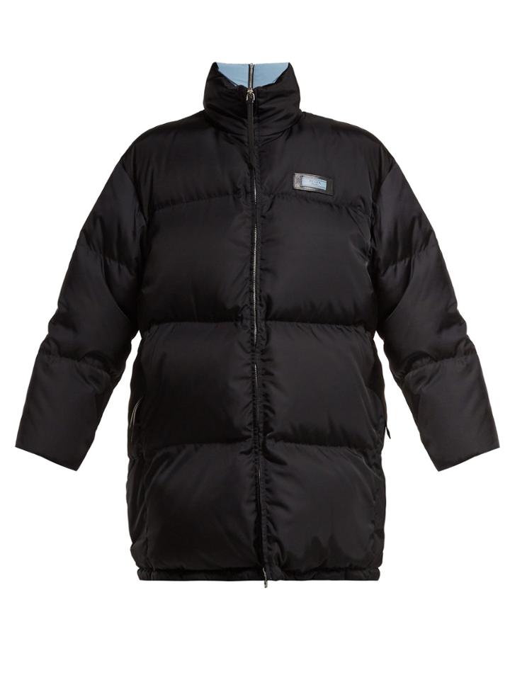 Prada Belted Nylon Padded Coat