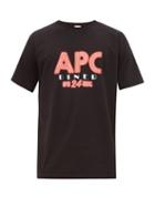 Matchesfashion.com A.p.c. - Taylor Diner Print Cotton T Shirt - Mens - Black