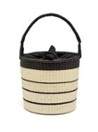 Matchesfashion.com Sensi Studio - Striped Toquilla Straw Basket Bag - Womens - Black Multi