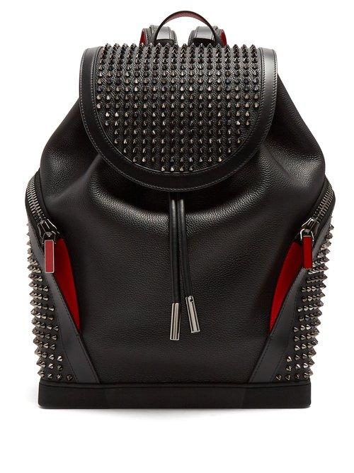 Matchesfashion.com Christian Louboutin - Explorafunk Spike Embellished Backpack - Mens - Black Multi