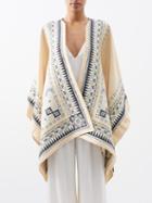 Etro - Mantella Abstract-jacquard Scarf - Womens - Cream Multi