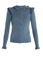 Sonia Rykiel Striped Ribbed Cotton-blend Cardigan