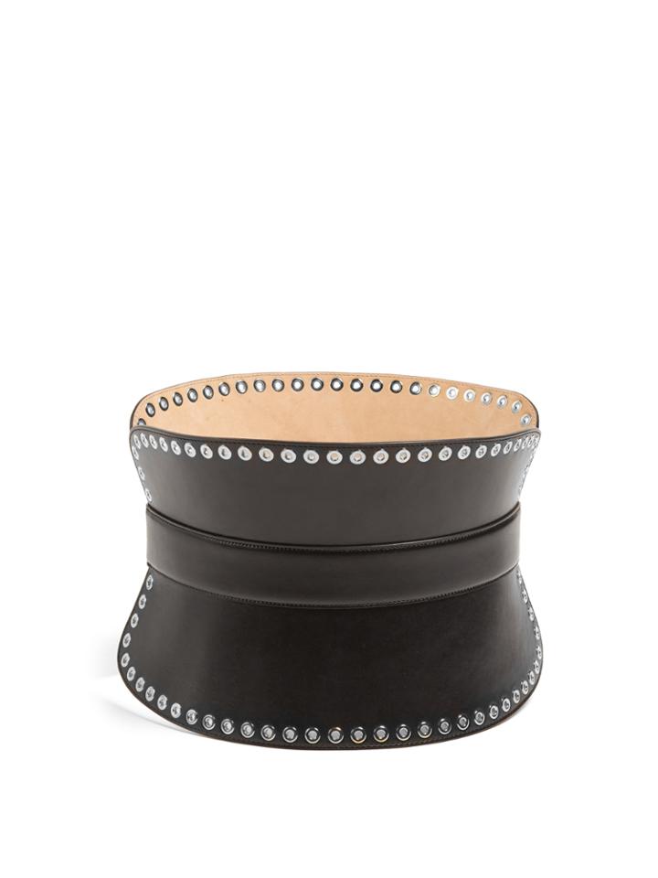 Alexander Mcqueen Grommet-embellished Leather Waist Belt