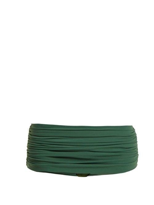 Matchesfashion.com Norma Kamali - Bill Low Rise Bikini Briefs - Womens - Green