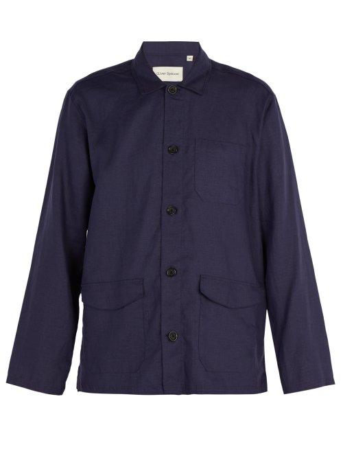 Matchesfashion.com Oliver Spencer - Hockney Linen Jacket - Mens - Navy