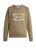 Matchesfashion.com Holiday Boileau - Logo Print Cotton Sweatshirt - Womens - Khaki