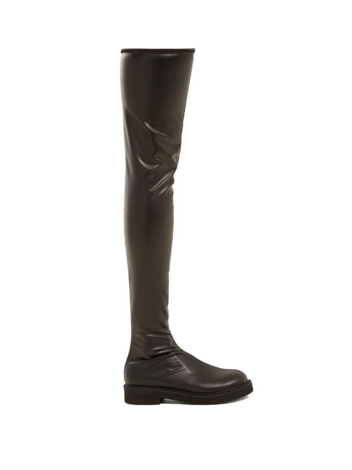 Junya Watanabe X Comme Des Garons Faux-leather Knee-high Boots