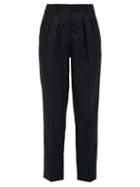 Matchesfashion.com Giuliva Heritage Collection - The Husband Pleated Virgin Wool Twill Trousers - Womens - Black