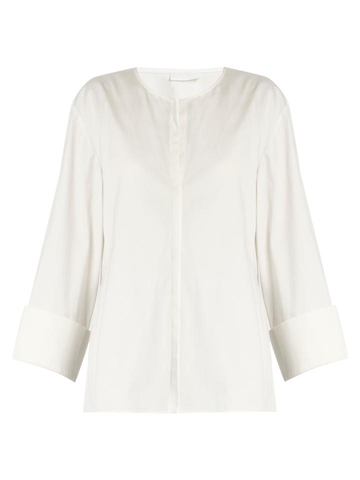 Carl Kapp Round-neck Cotton-sateen Blouse