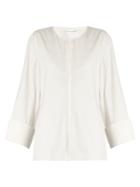 Carl Kapp Round-neck Cotton-sateen Blouse