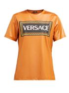 Matchesfashion.com Versace - Logo Print Technical Jersey T Shirt - Womens - Orange