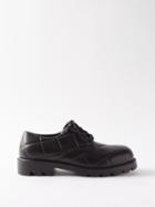 Bottega Veneta - Strut Grid Quilted-leather Derby Shoes - Mens - Black