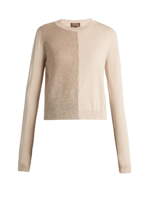 Giambattista Valli Mohair And Wool-blend Contrast-knit Sweater