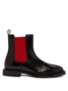 Matchesfashion.com Alexander Mcqueen - Hybrid Patent Leather Chelsea Boots - Womens - Black Red
