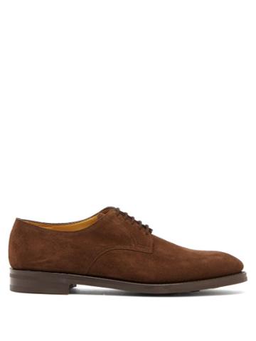Matchesfashion.com John Lobb - Cleve Suede Derby Shoes - Mens - Brown